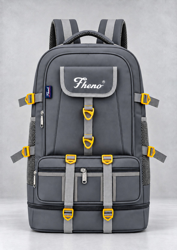 fheno Duo Trending Travel bag Men Travelling Bags hiking Trekking Clothes Bags 75 L 70 L Backpack(Grey)