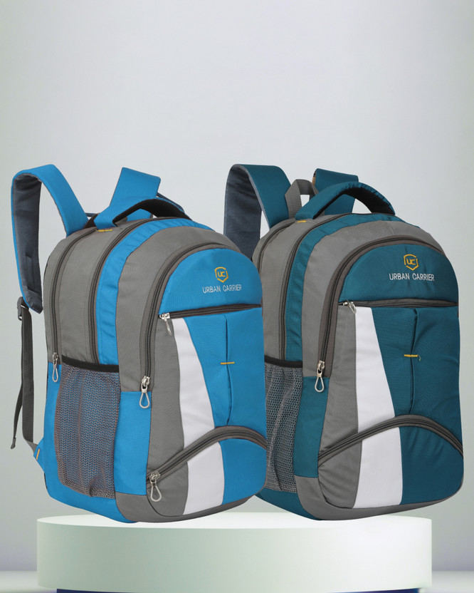 urban carrier UC-1061 Pack of 2 combo Bag office/school/college Waterproof 45 L Laptop Backpack(Multicolor, Green, White)