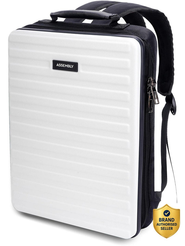 Assembly Hard Shell Travel Bag with Padded Compartment 12 L Laptop Backpack(Silver)