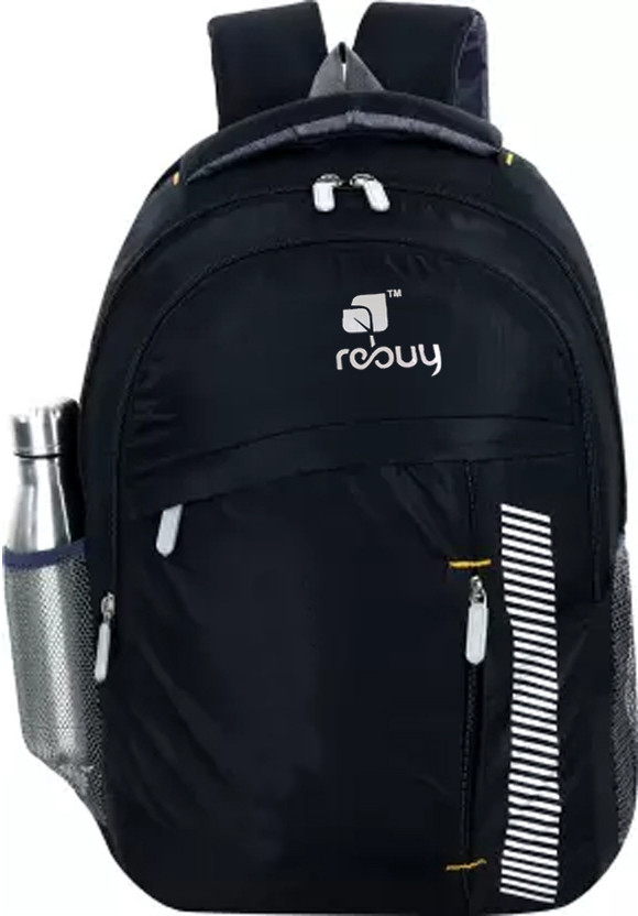 ReBuy Casual Printed Waterproof /Office Bag/School Bag/College Bag/Business Bag 35 L Laptop Backpack(Black)
