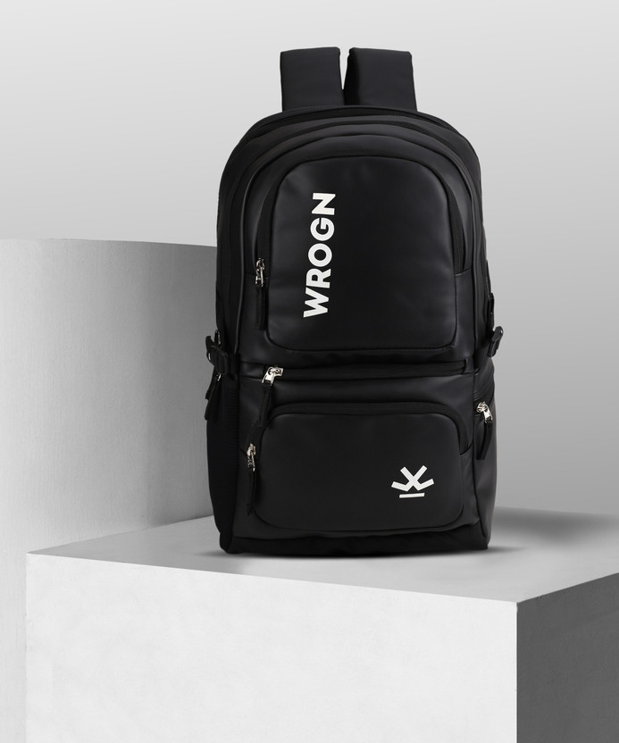 WROGN Unique Bag with rain cover Office/School/College/Business/REXINE/1500 36 L Backpack(Black)
