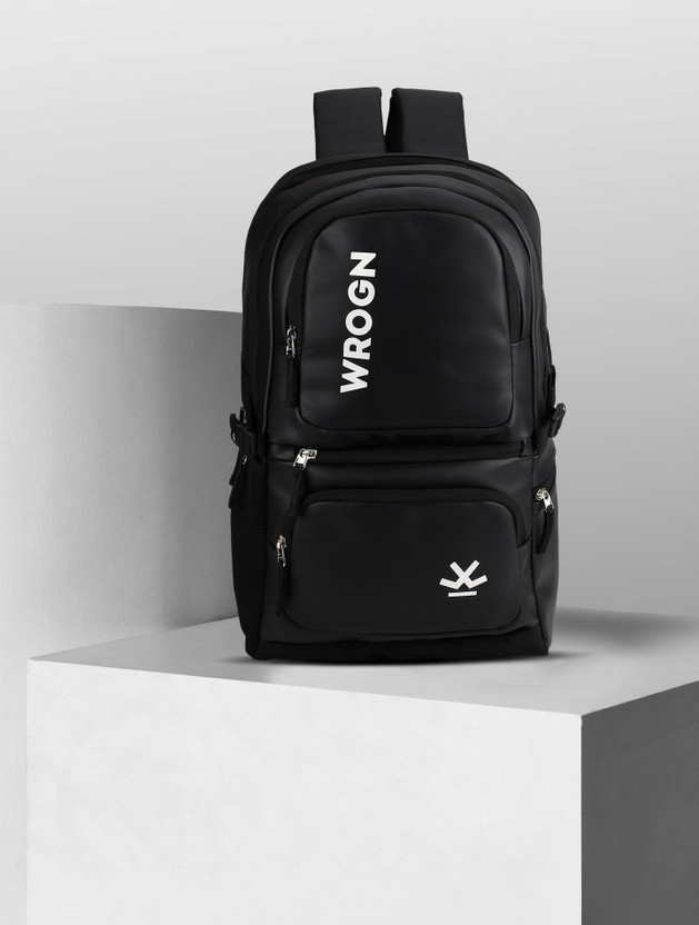 WROGN Unique Bag with rain cover Office/School/College/Business/REXINE/1500 36 L Backpack(Black)