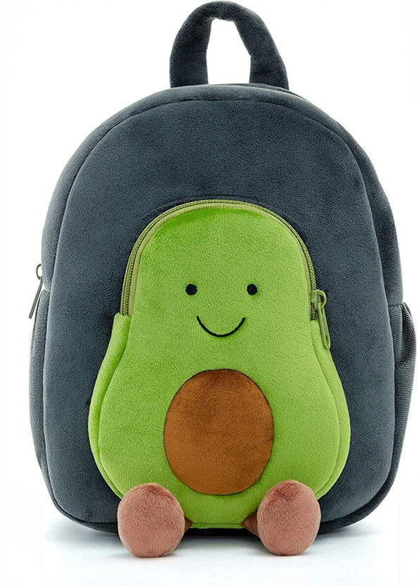HappyChild Plush Animal Cartoon Mini Backpack Little For Kids 1-6 Years 10 L Backpack(Green, Grey)