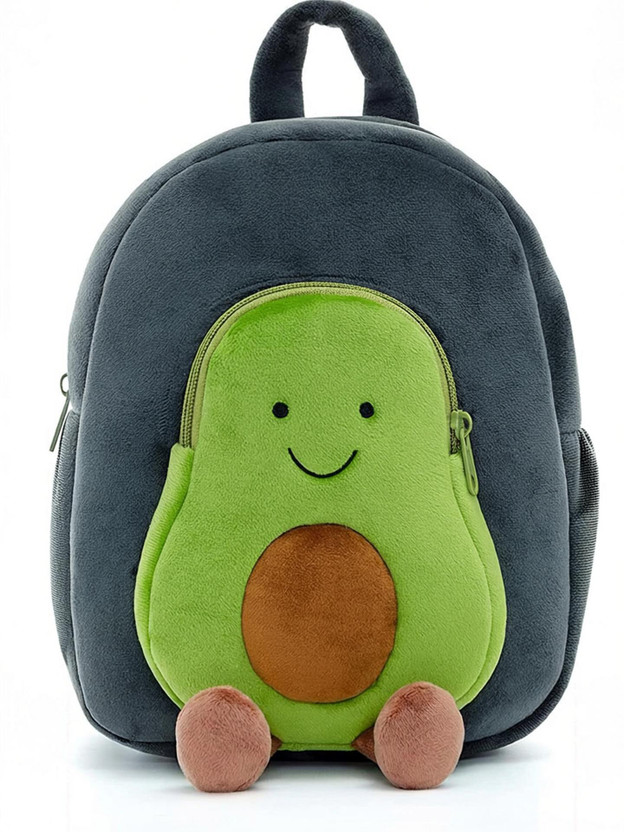 HappyChild Plush Animal Cartoon Mini Backpack Little For Kids 1-6 Years 10 L Backpack(Green, Grey)