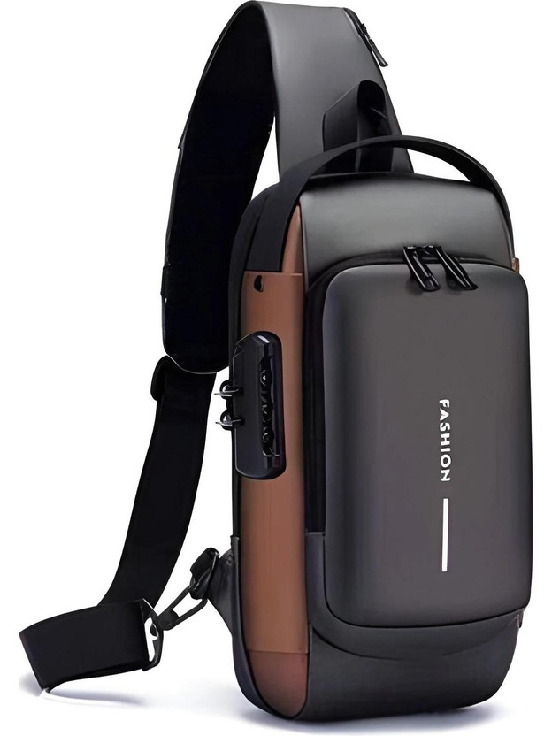 NDT New Sling Bag Anti-Theft USB Crossbody Backpack Waterproof Chest Shoulder Bag 0 L Backpack(Multicolor)