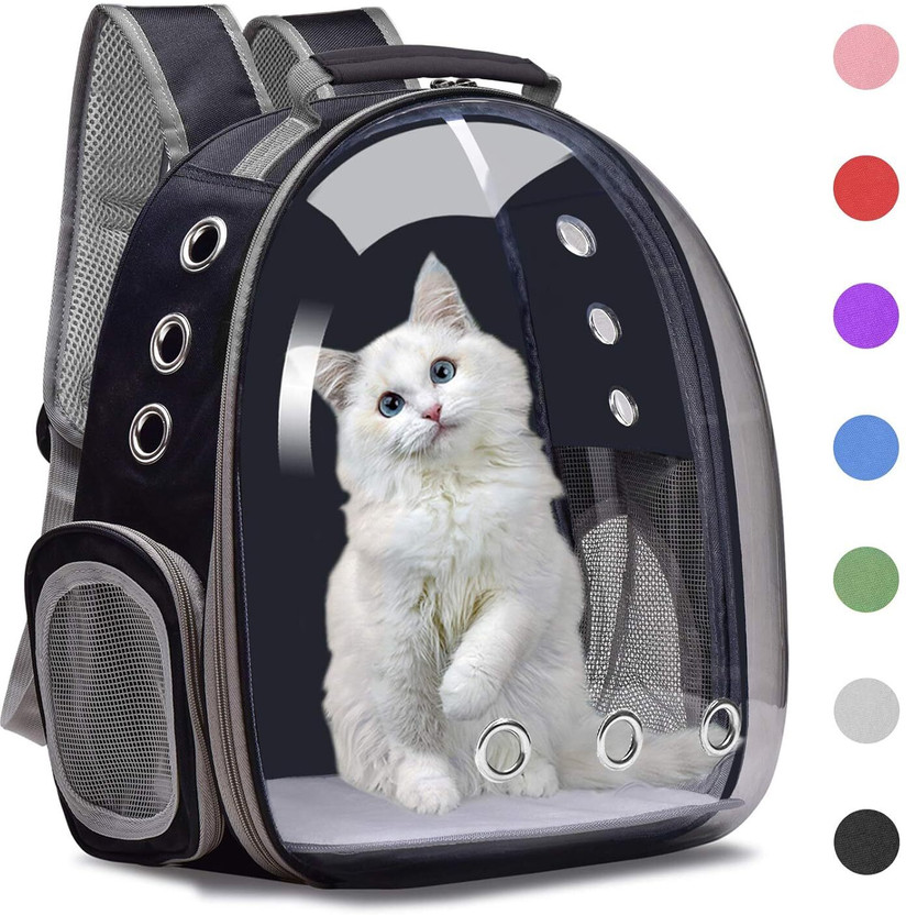 PARYAVARAN Cat Backpack Carrier, Pet Cat Carrier with Ventilated 0 L Backpack(Black)