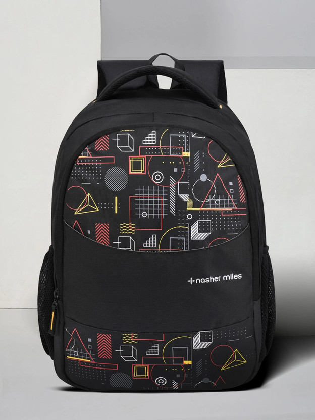 NASHER MILES Geometry Laptop Backpack 35 L Laptop Backpack(Black)