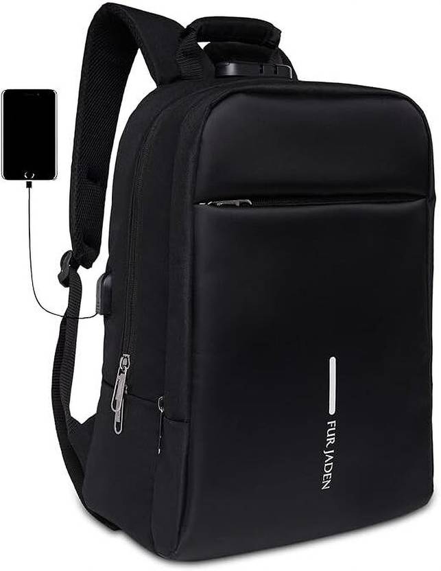 fur jaden medium 25 l laptop backpack anti theft number lock 15.6 inch laptop backpack with usb charging for men women