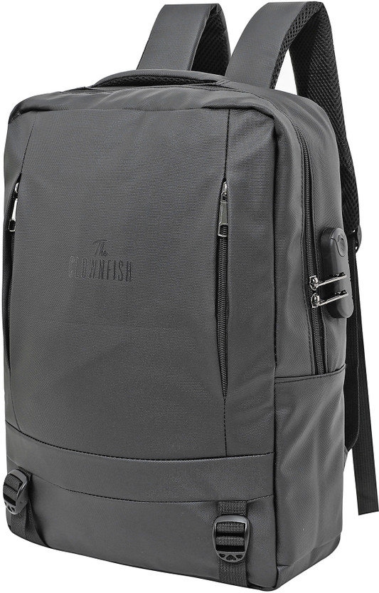 The CLOWNFISH Canyon Series Cabin Laptop Bag 14 L Backpack(Black)