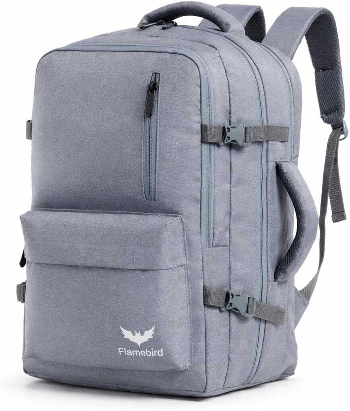 Flamebird Flamebird Expandable Cabin Backpac Air Mesh Back Trolley Sleeve Unisex Grey 45 L Backpack(Black) - Flipkart Deal