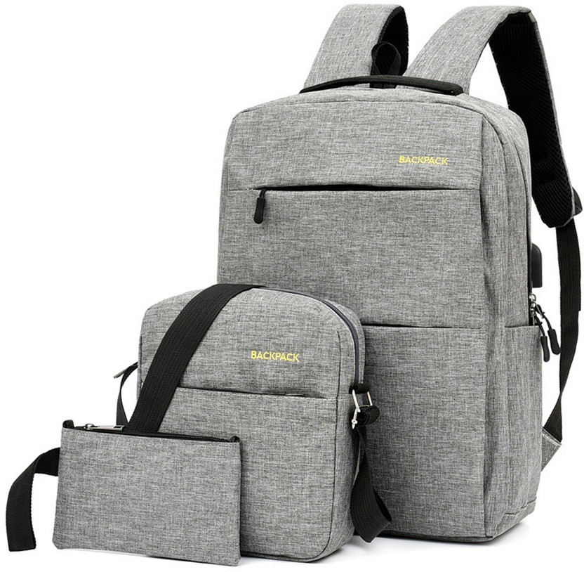 BLAPOXE 3 in 1 Computer Backpack Go Out Business Office Travel Backpack 5 L Backpack(Grey)
