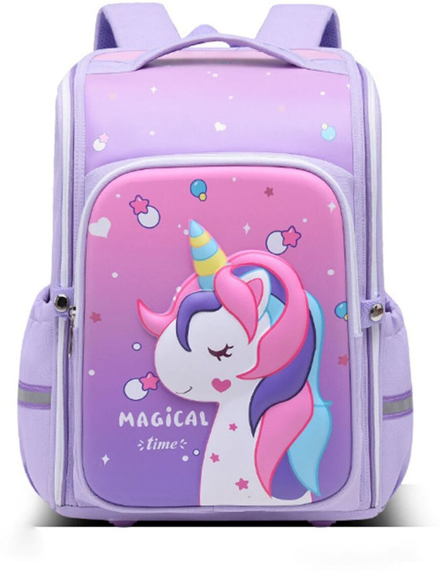 SYGA 3D Theme Schoolbag for Lower Primary and Elementary School Student 3 L Backpack(Purple)