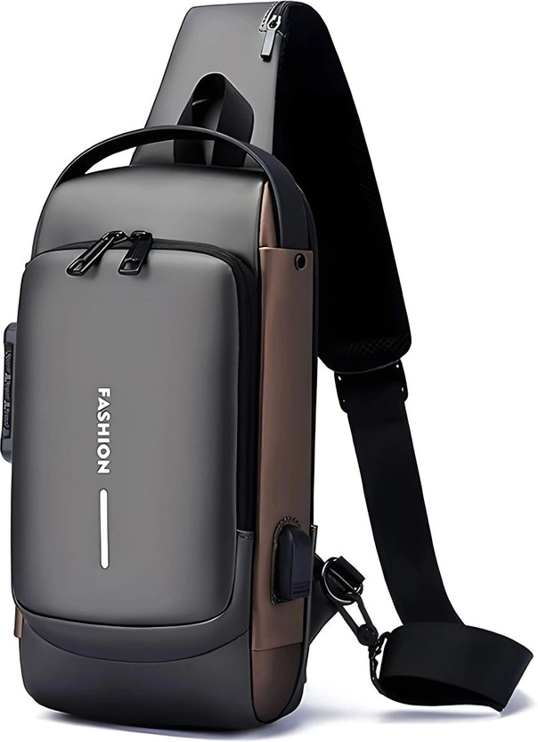 Bellveen New Sling Bag Anti-Theft USB Crossbody Backpack Waterproof Chest Shoulder Bag 10 L Backpack(Multicolor)