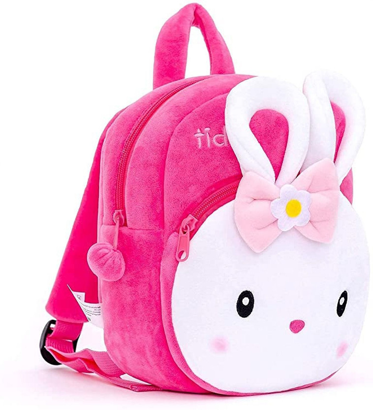 KASHAF ENTERPRISES Kongi Rabbite School Bag Soft Plush Backpacks Baby 1 to 3 Age Boy,Girls Nursery 12 L Backpack(Pink)