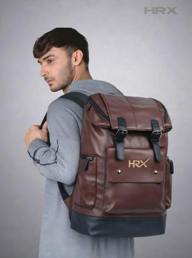 HRX by Hrithik Roshan Leather Anti Theft Casual witH USB PORT 35 L Laptop Backpack(Brown)