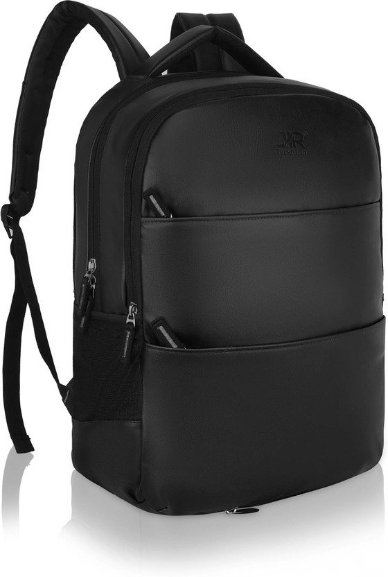 jir fashion 30 L Laptop Backpack Casual Vegan Leather Office College Laptop Unisx Backpack 30 L Backpack(Black)