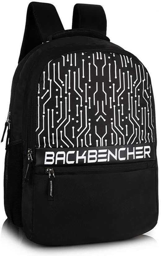 Anany White Backbenchers Backpack for Cool Men Boys 30 L Laptop Backpack(Black)