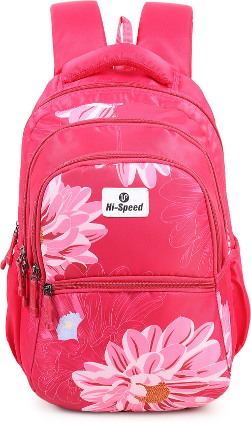 HI-SPEED Schoolbag For Primary School Students,With Printed Design 7 - 12 Years (Pink) 31 L Laptop Backpack(Pink)