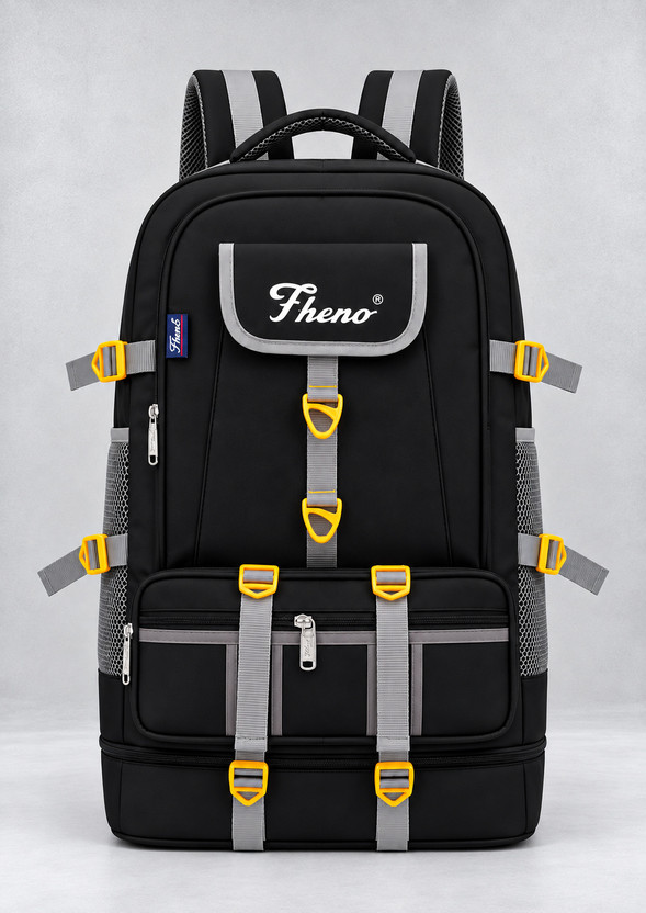 fheno Duo Trending Travel bag Men Travelling Bags hiking Trekking Clothes Bags 75 L 70 L Backpack(Black)
