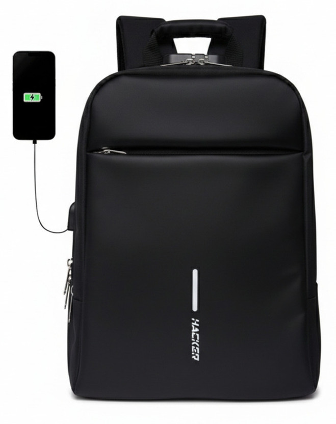 MRSAYON for Men & Women with Anti Theft Number Lock & USB Charging Bag for Office Travel 50 L Laptop Backpack(Black)
