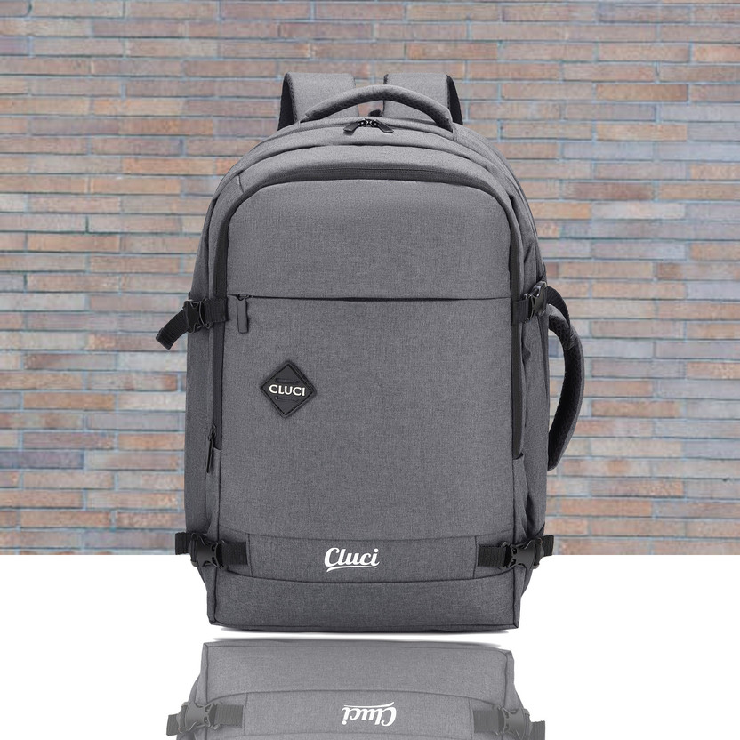 Cluci Laptop Backpack Unisex Travel Rucksack hiking fits upto 17.3 with Raincover 45 L Backpack(Grey)