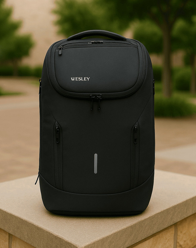 WESLEY Rover Pro Series Smart Anti-Theft Laptop Backpack With USB-A & C Type Charging 30 L Laptop Backpack(Black)