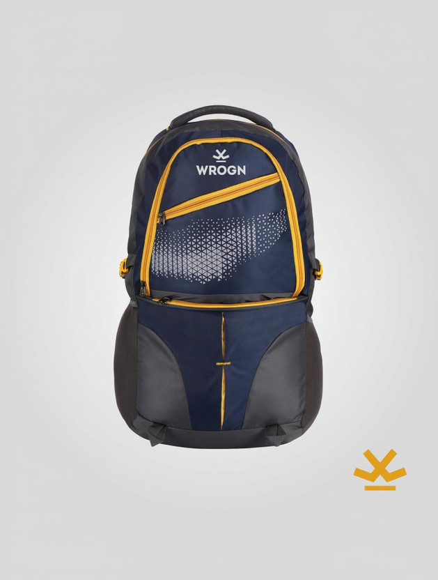 WROGN Laptop backpack spacy unisex backpack fits upto 16 Inches/college bag/school bag 55 L Backpack(Blue, Yellow)