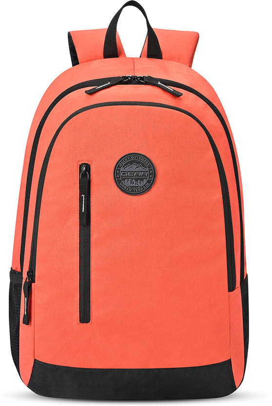 Gear Eco Backpack 4 Orange Black 19 L Backpack(Black, Orange)