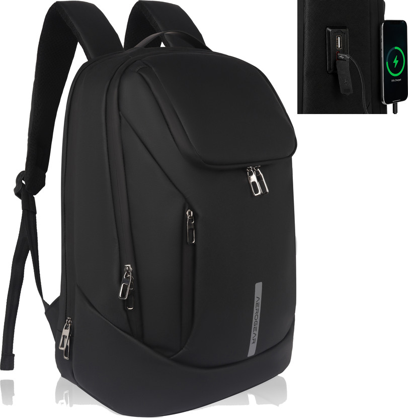 aerogear Business Pro 30L Laptop Bag with USB Port Travel Office Backpack for Men & Women 30 L Laptop Backpack(Black)