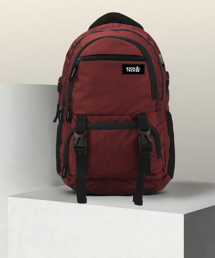 Kaya Kaya Trek For College Bag/School Bag/For Unisex With USB Port And Rain Cover (1001) 40 L Laptop Backpack(Maroon) - Flipkart Deal