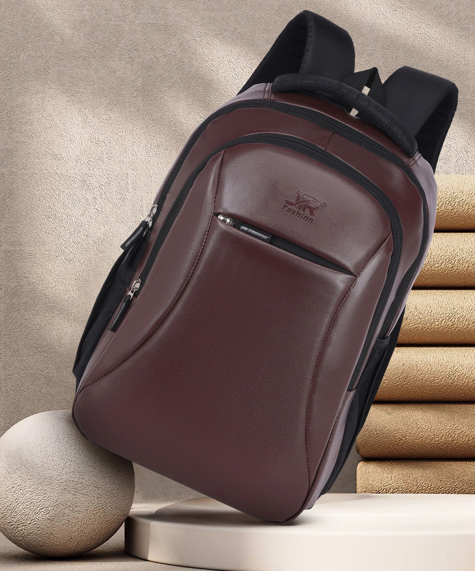 jir fashion Large 30 L Laptop Backpack Vintage 2 Leather without Anti Theft (Brown) 30 L Laptop Backpack(Brown)