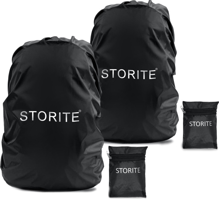 STORITE 2 Pack Rain Cover & Dust Cover Backpack with Adjustable Cover Laptop Bag Cover, School Bag Cover Luggage Cover(30-35 L, Black)