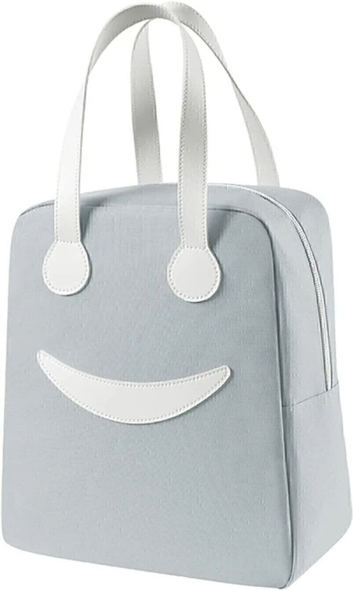 Flywind Canvas Insulated Bento Bag Heat Insulation Thick Tote Bag Hand Lunch Box Bag Lunch Bag(Grey, 5 L)