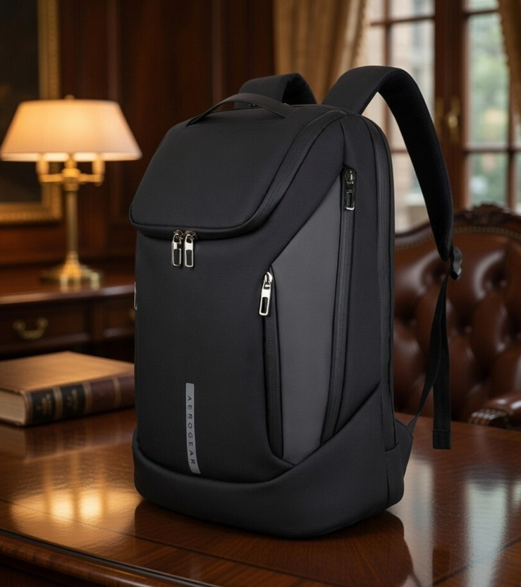 aerogear Premium Anti-Theft Business Backpack for Men & Women, Office, Travel Waterproof Shoulder Bag(Black, Grey, 30 L)