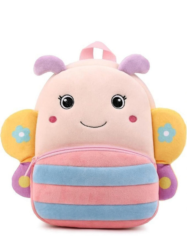HappyChild Toddler Bag Plush Animal Cartoon Mini Bag for Baby Girl Boy 2-6 Years 10 L Backpack(Multicolor)