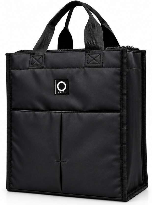 NHTI Compact Insulated Water resistant meal holder for Men and Women and Kids Waterproof Lunch Bag(Black, 10.25 L)