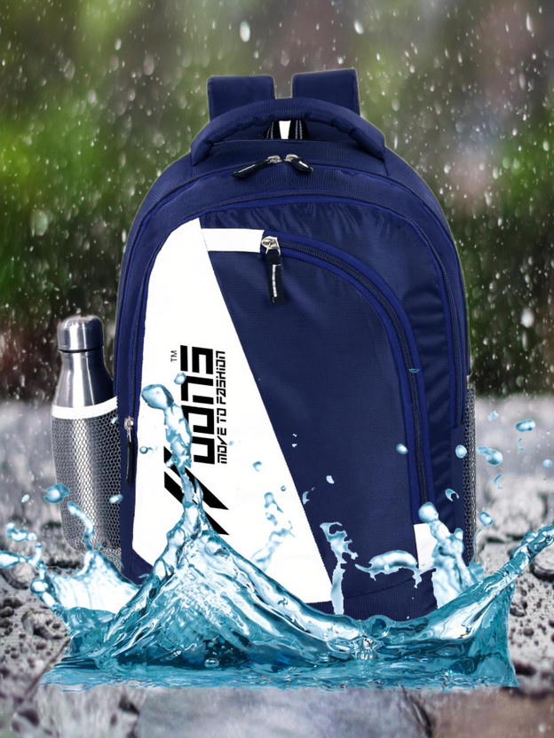 Woons School Bags for Boys and Girls/Coaching Bag/Tuition Bag (Secondary 6th Std Plus) Waterproof School Bag(Blue, 35 L)