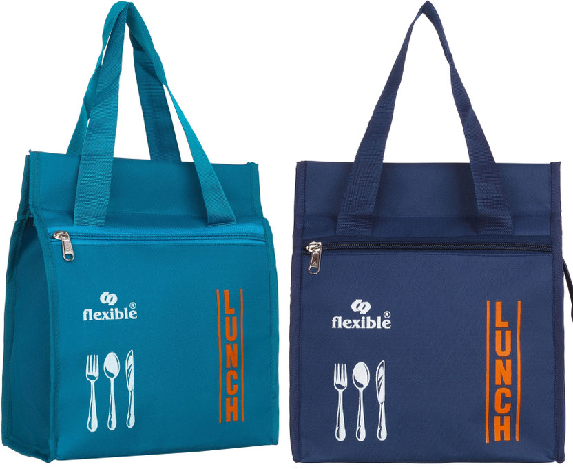 Flexible Premium Quality Lunch bag for school,college,office,picnic,travel unisex Waterproof Lunch Bag(Blue, Dark Blue, 10 L)