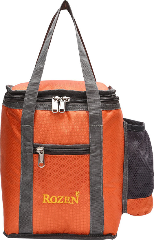 Rozen Insulated Lunch Bag for Boys Girls & Men Women for SCHOOL Office Work Picnic Waterproof Lunch Bag(Orange, Grey, 11 L)