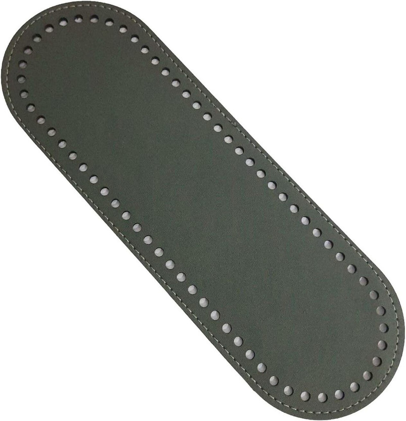 Tia Leather Base for Handbag,Purse Made ofLeatherete with Stitched(Oval-12x4In.-2Pc) Waterproof Shoulder Bag(Green, 12 inch)