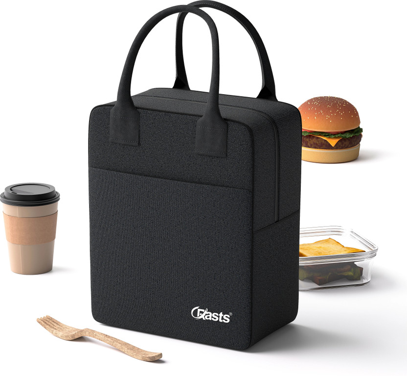 Crasts Lunch Bag Office Tiffin Bags for Men Women Insulated Hot Cold Travel Picnic Bag Lunch Bag(Black, 10 L)