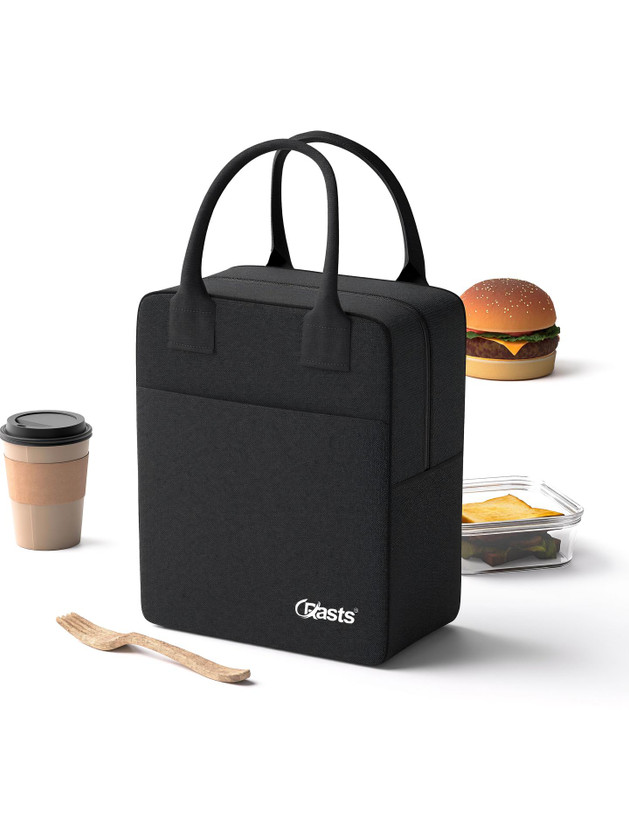 Crasts Lunch Bag Office Tiffin Bags for Men Women Insulated Hot Cold Travel Picnic Bag Lunch Bag(Black, 10 L)