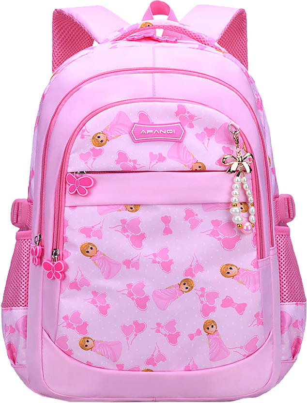 SYGA Schoolbag For Primary School Students,With Printed Design 7 - 12 Years (Pink) Waterproof School Bag(Pink, 6 L)