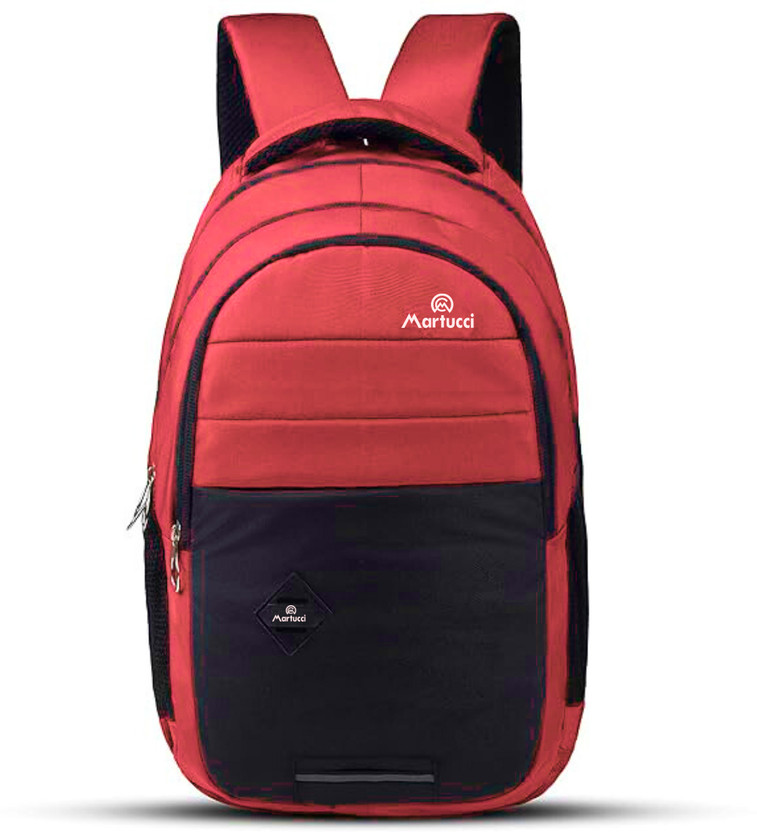 Martucci School Bags for Boys and Girls/Coaching Bag/Tuition Bag (Secondary 6th Std Plus) Waterproof School Bag(Red, 35 L)