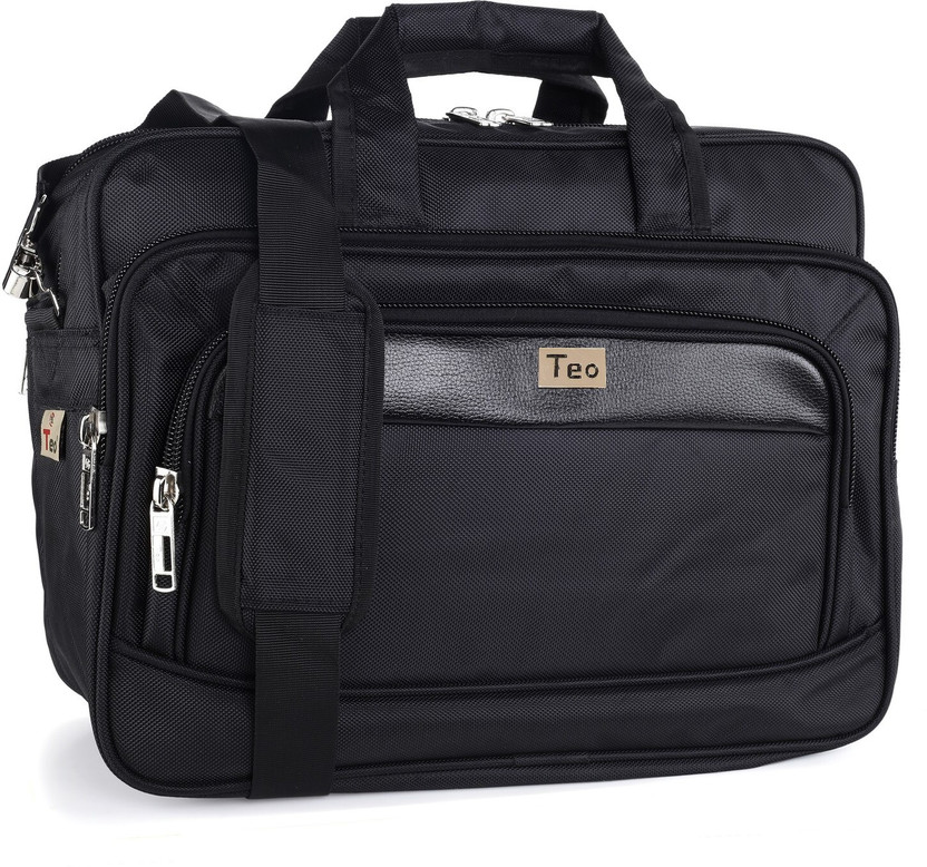 Teo 12 inch Polyester Black Office Use Electrician, Technician, Service Engineer, Plumber and Carpenter Tool Bag Strong and Durable.1622-Blk Waterproof Messenger Bag(Black, 12 inch)