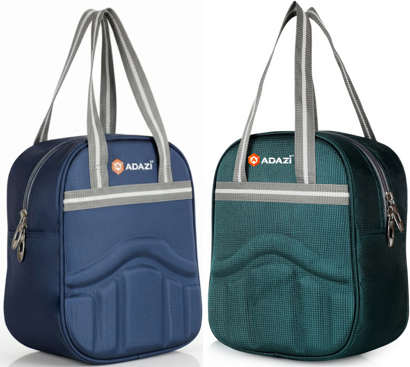 ADAZI Combo Lunch & Tiffin Bag Ideal for School, College, Office, Travel & Picnic,Work Waterproof Lunch Bag(Dark Blue, Blue, 9 L)