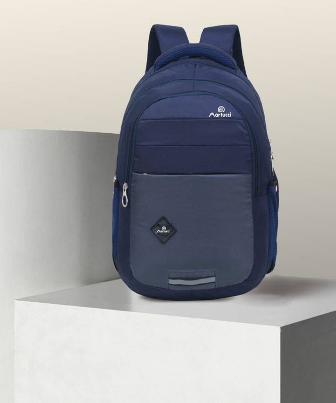 Martucci School Bags for Boys and Girls/Coaching Bag/Tuition Bag (Secondary 6th Std Plus) Waterproof School Bag(Dark Blue, 35 L)