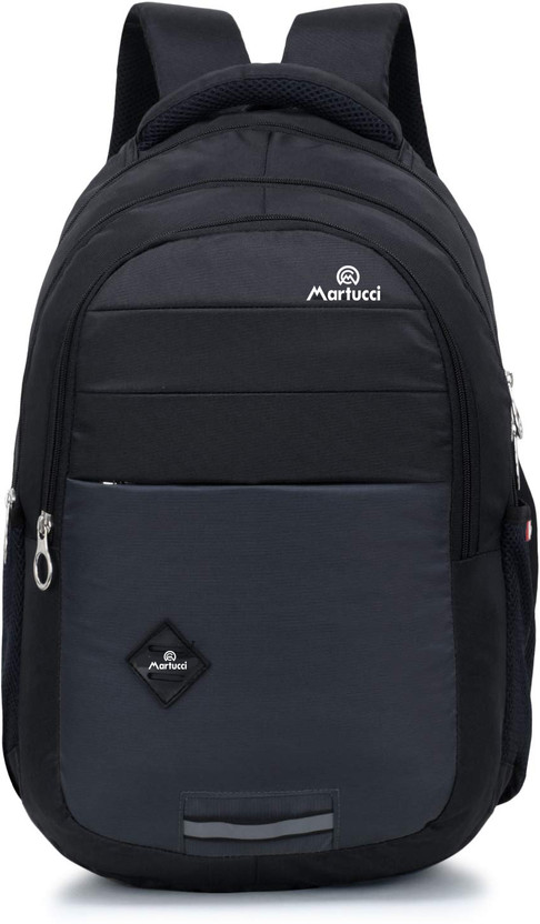 Martucci School Bags for Boys & Girls/Casual Backpack/Coaching Bag (6th Std Plus) Waterproof School Bag(Black, Dark Grey, 35 L)