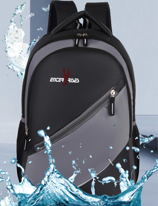 SJ Enterprises stylish Backpack Boys Girls/Office /College/Travel Waterproof School Bag(Black, 35 L)