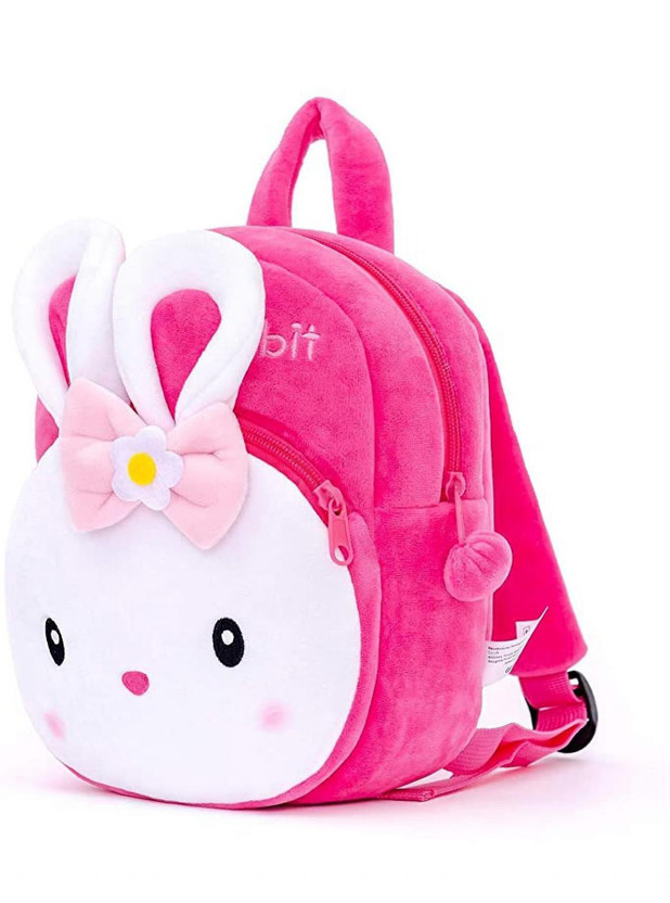 HappyChild Premium Quality Soft Hot ( PINK KONGGI RABBIT ) for Kids,Children,Nursery & Plush Bag Pink Color School Bag(Pink, 10 L)